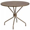 Flash Furniture 35.25" Round Steel Flower Print Patio Dining Table
