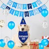 Dog Birthday Bandana Set, Blue Birthday Boy Decorations, HBD Party