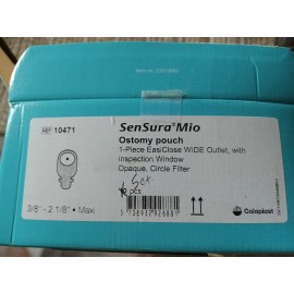 Coloplast (5)  10471 SenSura Mio 1‑Piece Drainable Pouch Maxi, 3/8″–2‑1/8″, Wide Outlet