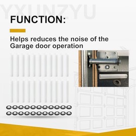 22Pcs Garage Door Hinge Quiet Roller Sleeves 11mm ID 80mm Length with 22 Roller Shaft Gaskets for Garage Door Roller Stems