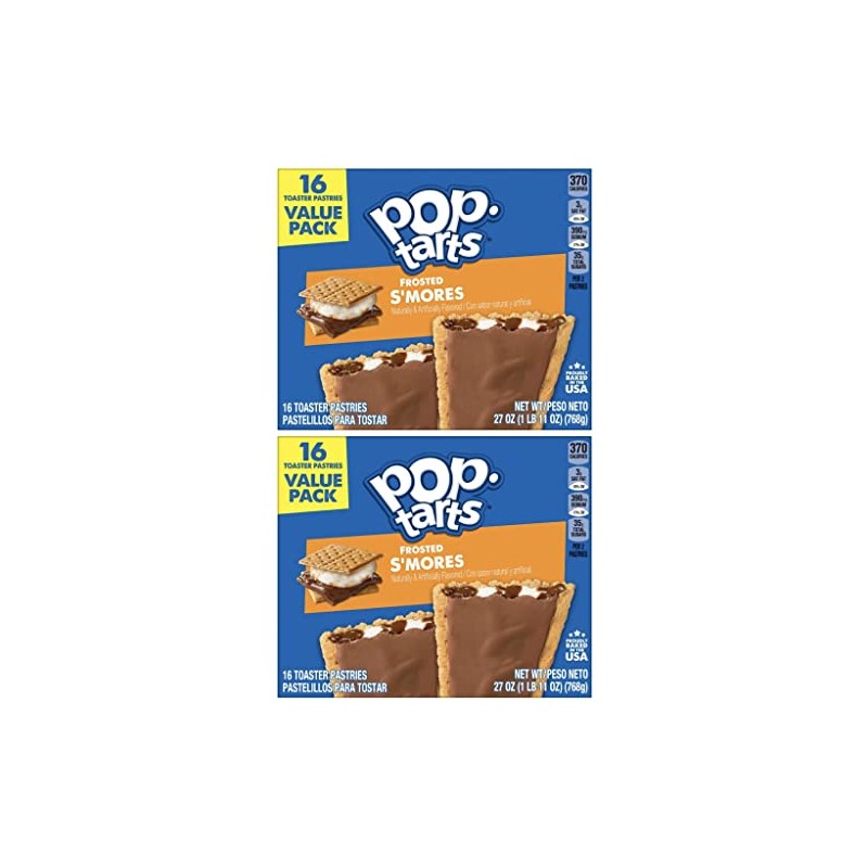 Kellogg's, Pop-Tarts, Frosted S'mores Toaster Pastries, 16 Count, 29.3oz Box