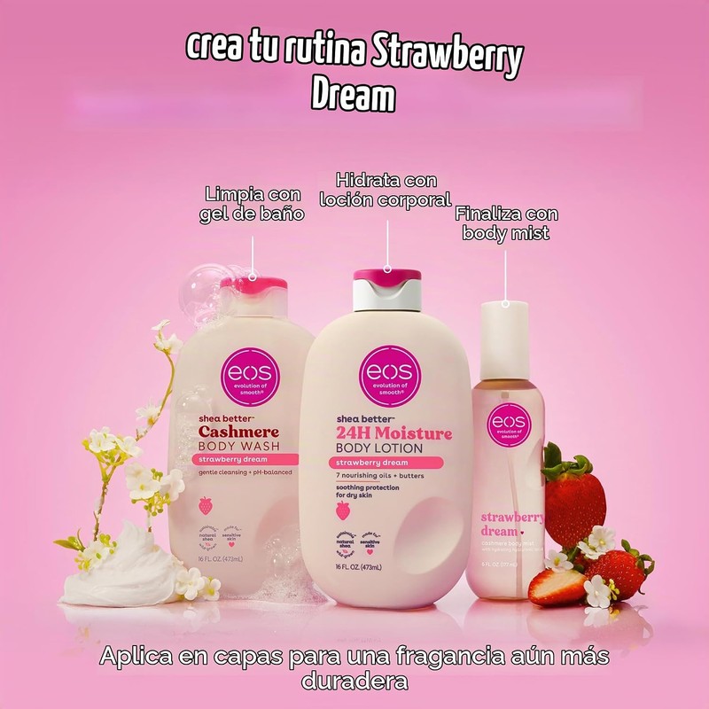 eos Essentials Bundle - Gel de baño, niebla corporal, loción