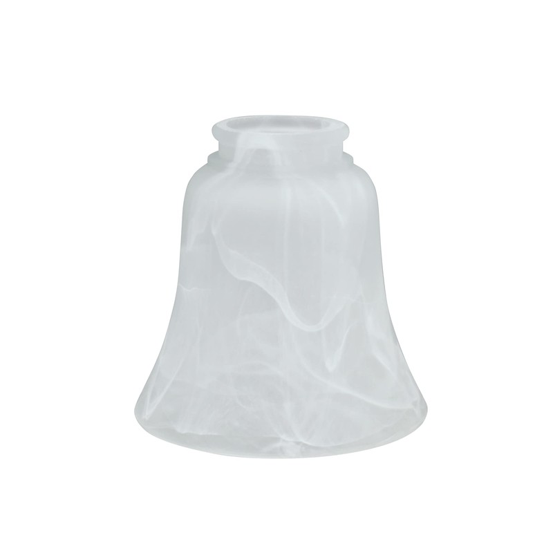Aspen Creative 23030-4A Transitional Alabaster Bell Shape Ceiling Fan Glass