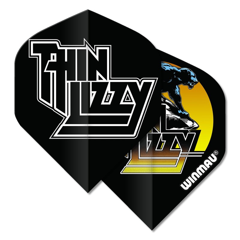 Winmau Rock Legends Thin Lizzy Double Sided Black Dart Flights