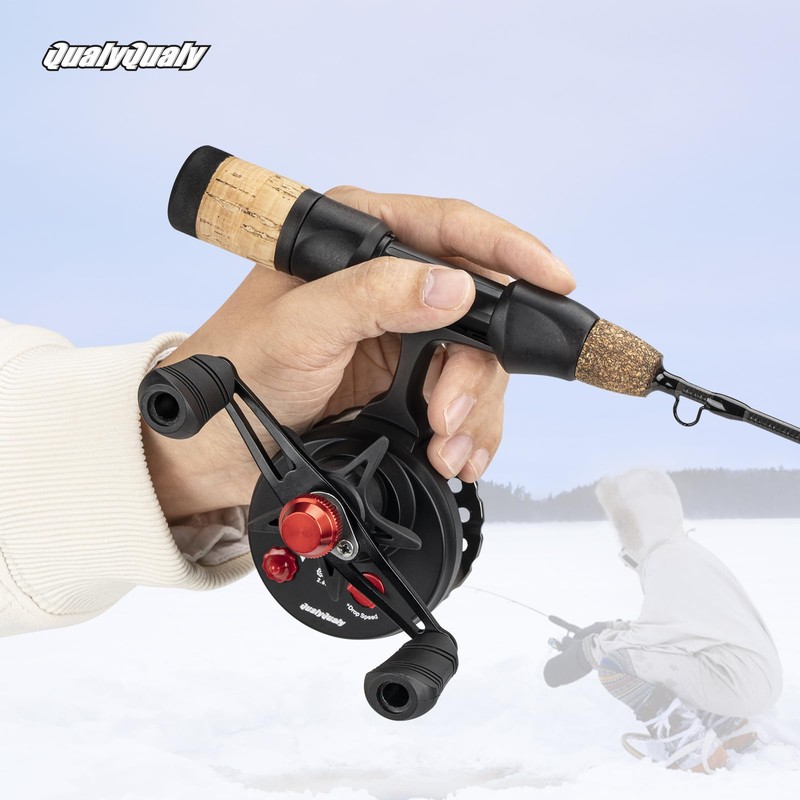 QualyQualy Ice Fishing Rod and Reel Combo 60cm M/ML Inline