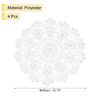 sourcing map 4Pcs Handmade Crochet Placemats, 16inch Round Retro Table