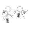 2 Pieces of Ruler Compass Keychain, Teaching Theme Pendant, Graduation