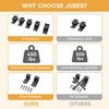 JUBEST 6.6FT Box Rail Exterior Barn Door Hardware Kit, Heavy-Duty