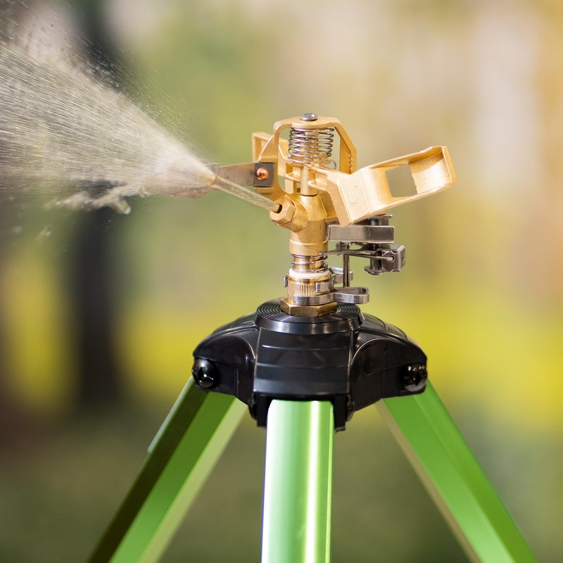 VEVOR Impact Sprinkler on Tripod Base, Heavy Duty Tripod Sprinklers
