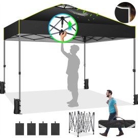 COBIZI 10'x10' Commercial Pop UP Canopy Party Tent Folding Waterproof Gazebo Heavy Duty