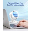 USB Tischventilatoren, Ventilator Leise mit Clip 5 Geschwindigkeiten Tragbarer Mini