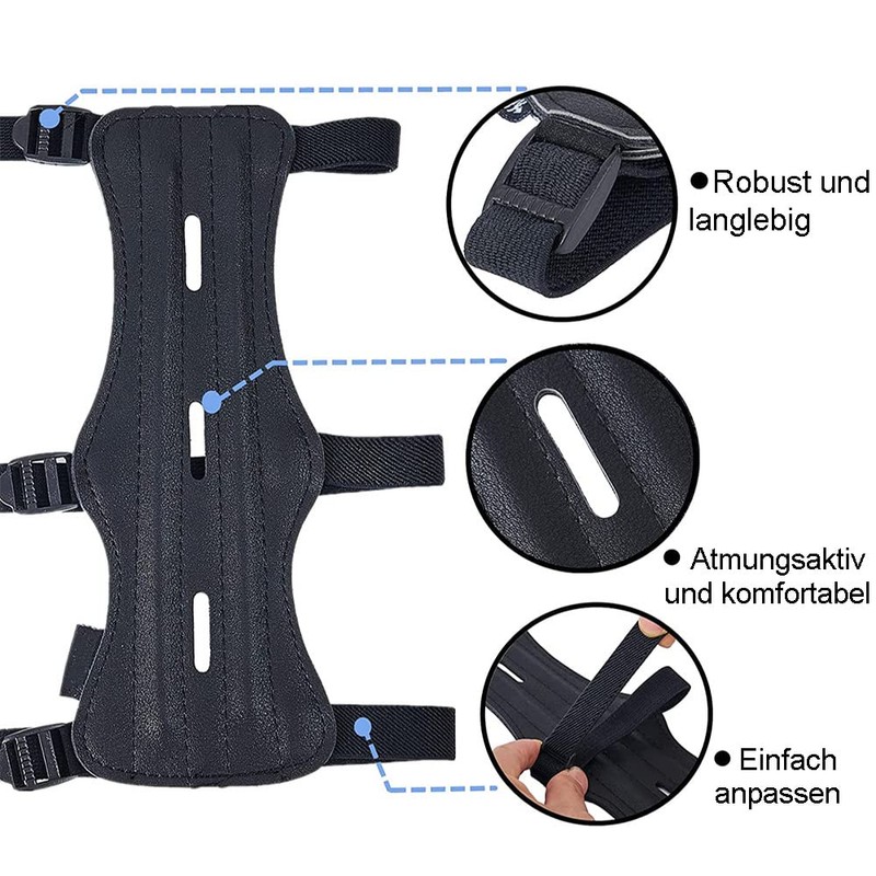 Huntingdoor Archery Arm Guard Finger Guard Set Archery Leather Long