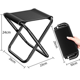 AIMALL Outdoor Portable Folding Stool, Compact Mazar for Camping, Fishing, Travel, Subway Queuing, Lightweight Foldable Mini Seat