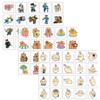 Animation character cute animal tattoo stickers, 1 piece, 17. Girl and cat / 애니메이션 캐릭터 귀여운 동물 타투스티커, 1개, 17. 여아와고양아
