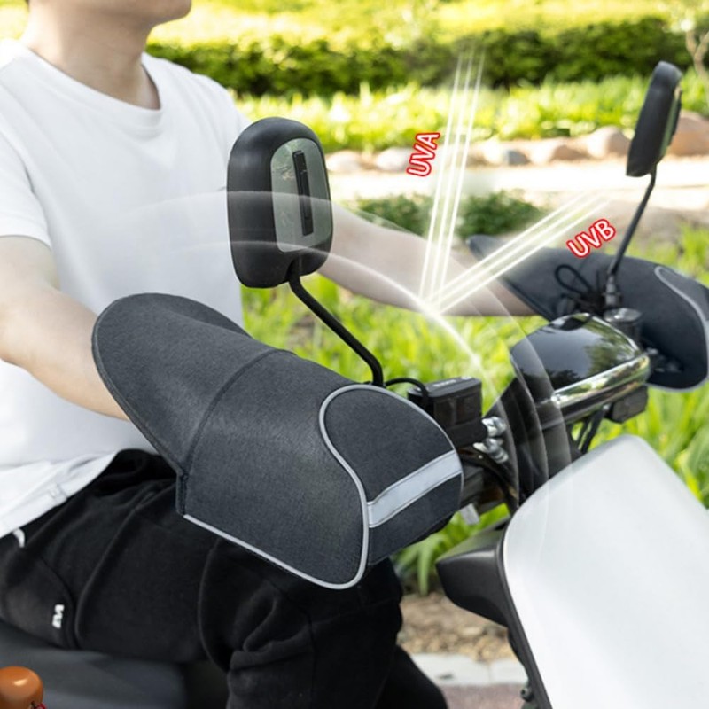 Motorcycle Steering Wheel Cover, Summer, Sun Protection, Left and Right