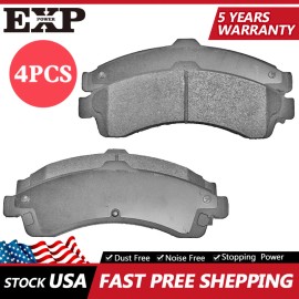 EXPPOWER Front Ceramic Brake Pads For 02-05 Chevy Trailblazer SSR GMC Envoy,04-05 Rainier