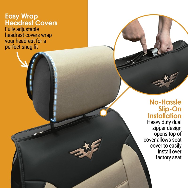 LPI Truck Heavy Duty Premium Truck Seat Covers for Full-Size