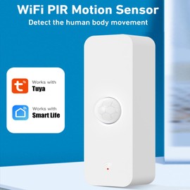 WiFi PIR Motion Sensor: Smart Indoor Motion Detector with App Notification Alerts & Records, Battery Included, Infrared Movement Detector for Remote Monitor and Home Automation (4-Pack)