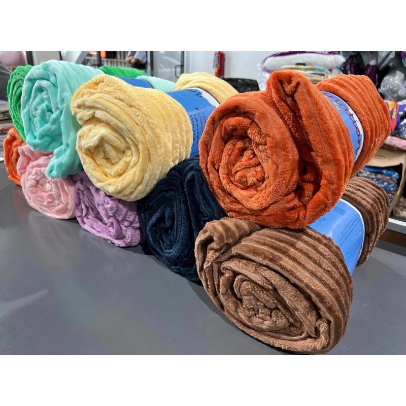 Primavera Cobertor Frazada Matrimonial Calidad Hotel, Colores A Elegir