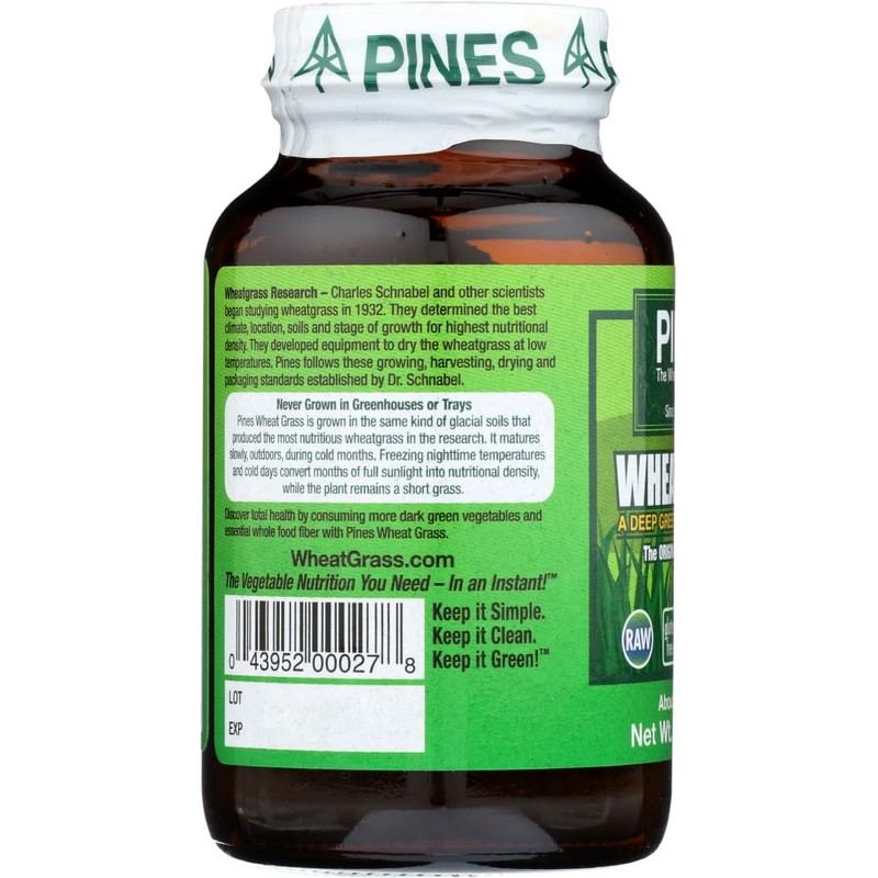 Pines Wheat Grass Powder, 3.5 Ounce - 3 per case.3