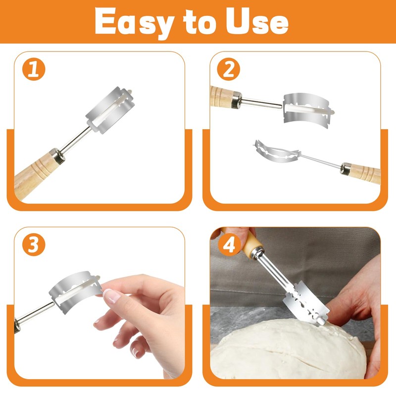Bread Lame Blades Refill 40 PCS Breads Scoring Blade Stainless