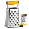 Deiss PRO Box Grater & Cheese Graters for Kitchen -