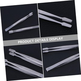 WOONEKY Tweezer for Stamp False Eyelash Tweezer Lightweight Easy to Carry Stainless Steel Material