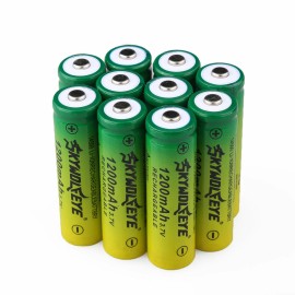 Skywolfeye 10pcs SkyWolfEye 14500 Battery 1200mAh Rechargeable Batteries Cell USA
