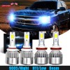 1-800 Radiator Ice Blue 8000k LED Headlight Kit Hi/Low Bulbs