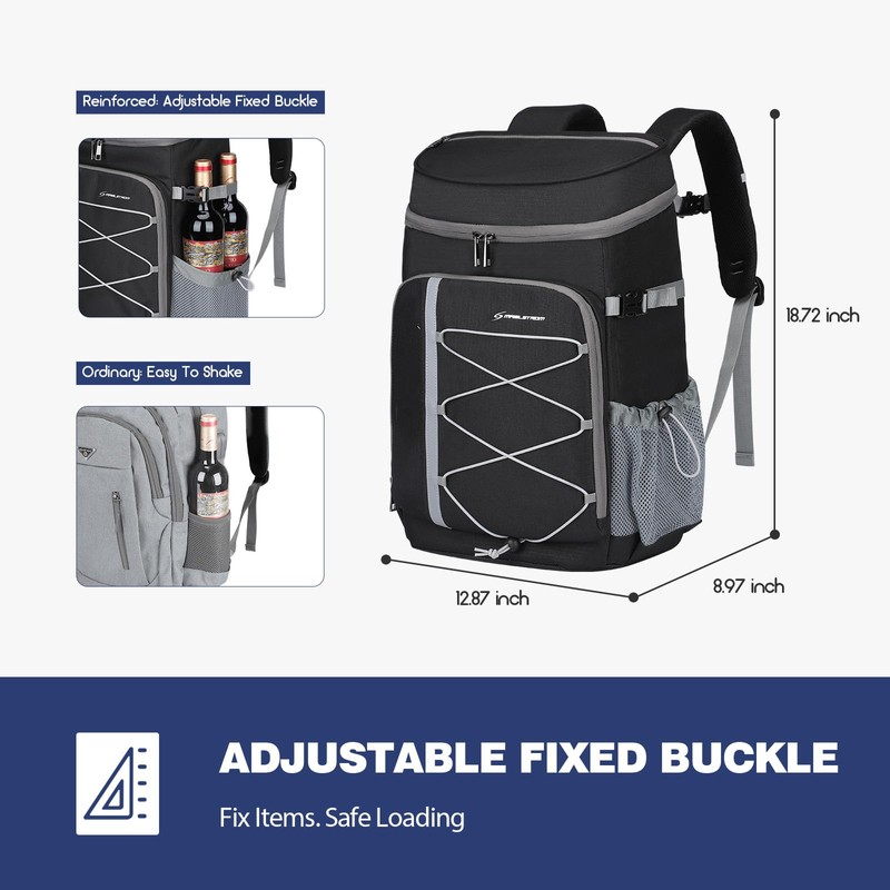 Maelstrom Cooler Backpack,35 Can Backpack Leakproof,Insulated Soft Bag,Beach Camping Cooler,Ice