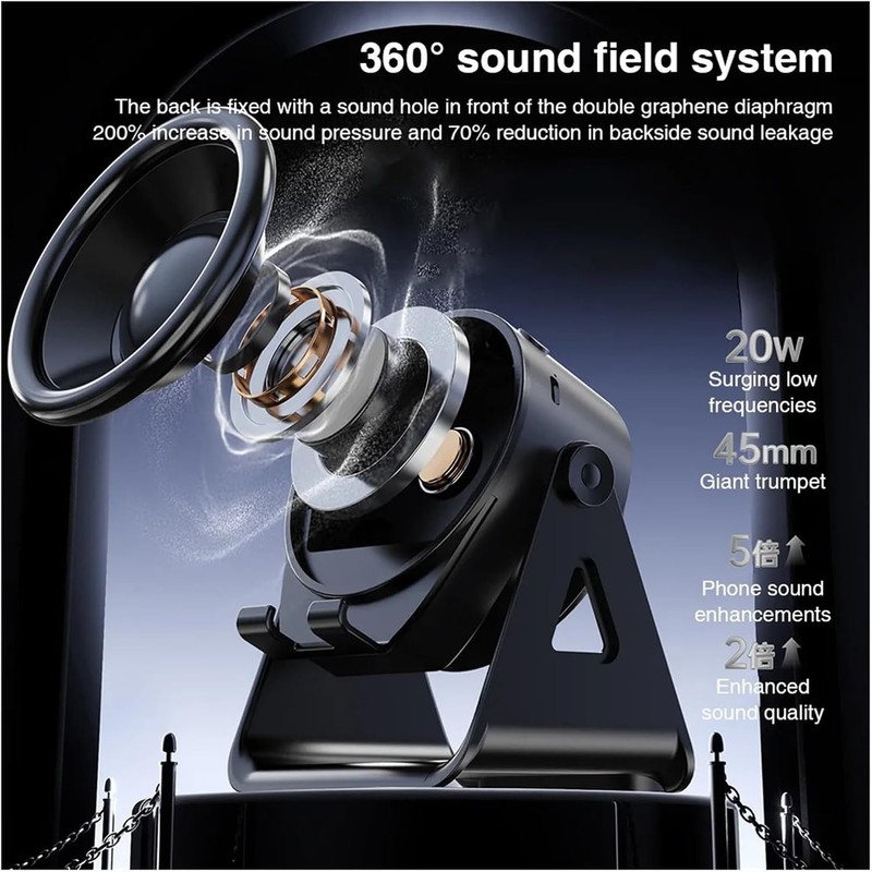 Bluetooth Stereo Speaker con Soporte para Celular – JETVBMGQRWND