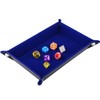 SIQUK Double Sided Dice Tray, Folding Rectangle PU Leather and