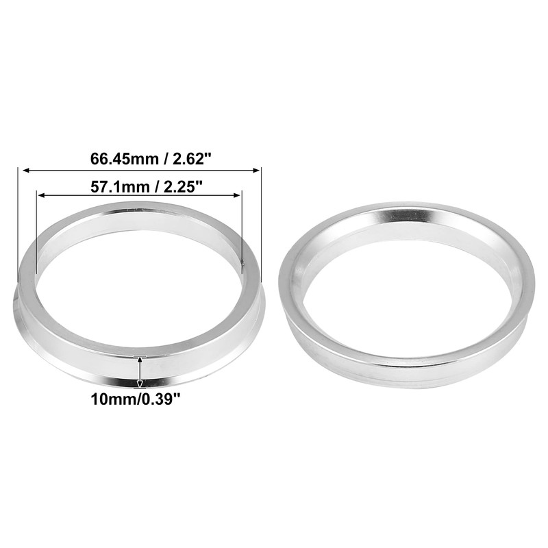 X AUTOHAUX Set of 4 Car Hub Centric Rings Aluminium