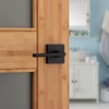 Kwikset Halifax Matte Black Bed and Bath Lever Right or