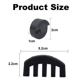 6 PCS Rubber Violin Practice Mute Set,Rubber Violin Mute,Violin Mute Included 2 PCS Claw Style & 4 PCS Round Tourte Style,Black Ultra Practice Silencer for Viola Violin,Violin Practice Silencer