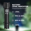 Brinyte PT16 2000 Lumens Rechargeable Tactical Flashlight, USB-C Compact Dual-Switches