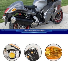 TurningMax For 2008 2009 2010 2011 2012 2013 2014 2015 2016 2017 2018 2019 2020 H-ayabusa G-SX 1300R G-SX-R Rear Turn Signal Lights Housing Amber lens