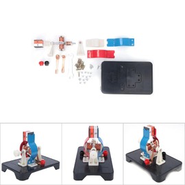Electric Motor Kit, Miniature DIY Model Generator Motor Easy Assembly Kit for Kids Students Teaching Learning Stem Project