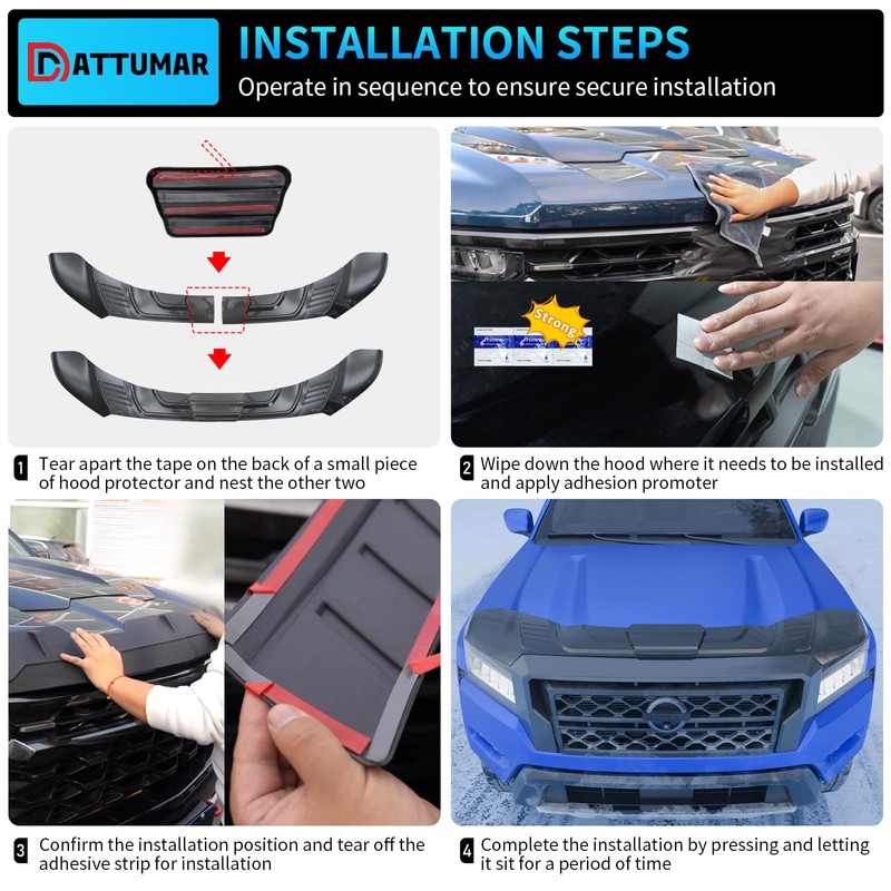 Dattumar Hood Protector Compatible with 2022-2025 2026 Nissan Frontier Hood