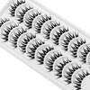 10 Pairs Cat Eye Lashes Clear Band Fluffy Natural False