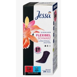 Jessa Panty Liners Normal Black + Flexible Pack of 28