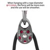 NewDoar Micro Mobile Pulley Pulley 30KN/6746lb Mobile Single Cheek Pulley