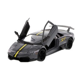 Showcasts Lambo Murcielago LP670-4 SV Hard Top Sports Car, Dark Gray 77350BK - 1/24 Scale Diecast Model Car