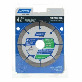 NORTON 4-1/2” Segmented Rim Fast Cutting Professional Grade Diamond Saw Blade
