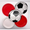 Beautiful Balloons Red and White Football Themed Paper Plates x