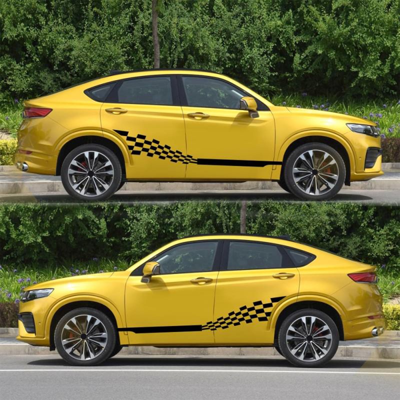 2pcs Stripe Car Decal Graphic Universal Waterproof Self Adhesive Removable