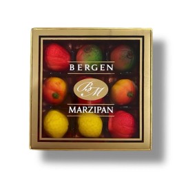 Bergen Marzipan Fruit Shaped Marzipan Candy 4 Ounce Box Traditional European Recipe Kosher