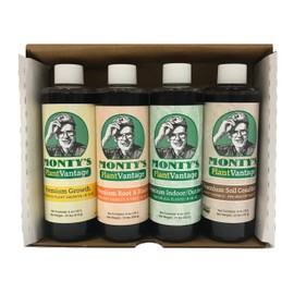 PlantVantage Root & Bloom + Indoor/Outdoor + Premium Growth + Soil Conditioner 4-Pack to Increase Moisture and Strong Roots, Stems and Larger Leaves - Easy Root Feed - 8oz