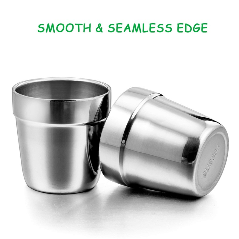 E-far Cups for Toddlers Kids, 6 Ounce Stainless Steel Insulated