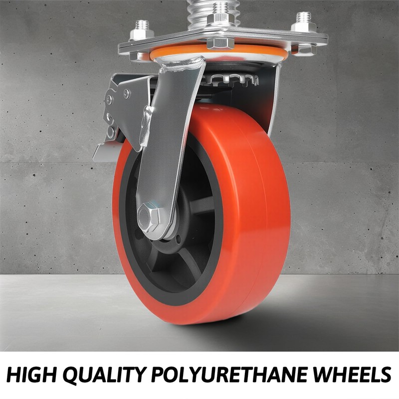 Noliven 4 Pack 6" Leveling Scaffolding Wheel, 660 lbs Total